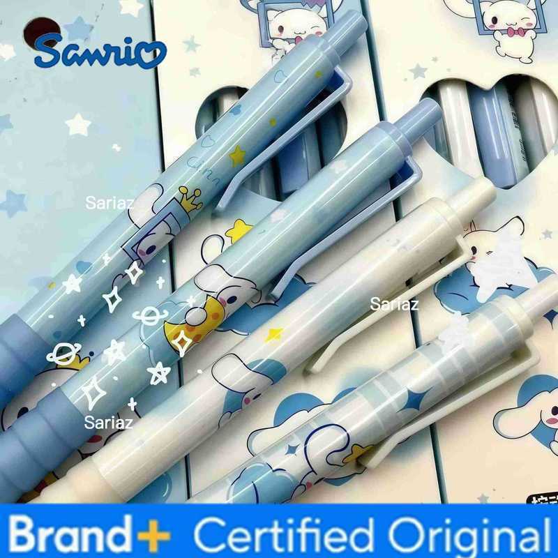 Sanrio 4Pcs/Set Cinnamoroll Kawaii Gel Pens 05mm Black Press - Type Writing Pens with Cute Design H251231