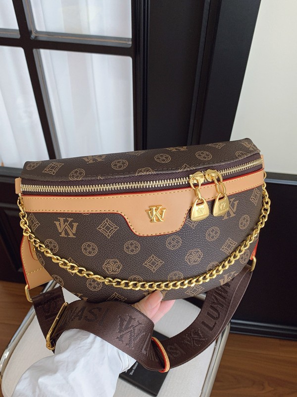 Premium 2026 New Women's Vintage Print Waist Bag Chest Bag, Adjustable Wide Strap Fanny Pack Crossbody Purse