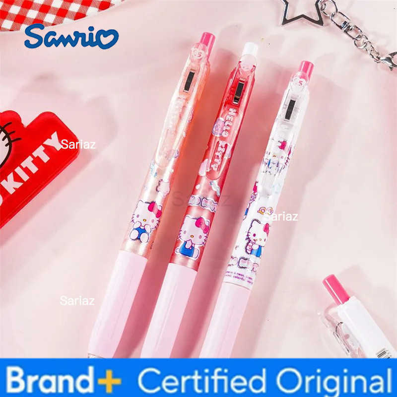 Sanrio Cute Cartoons Hello Kitty Ball-Point Pen Kawaii Press The Gel Pen 05mm ST Pen Tip Black Quick-drying Pen Student Gift H251231