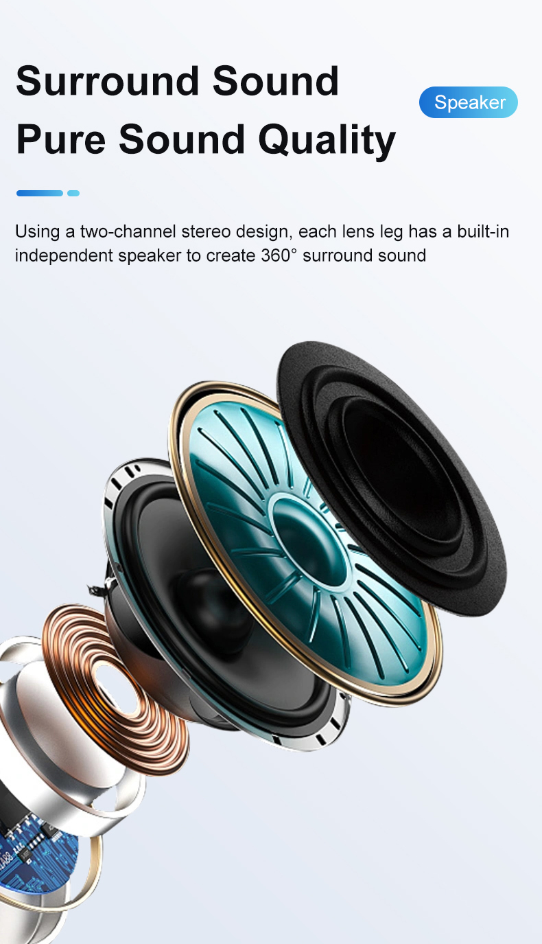 YP-11 AI Smart Glasses with 8MP HD Camera, Voice Call, Real-time Translation, Music Playback, Bluetooth 5.0, Orange Frame, for Cycling, Travel, Everyd