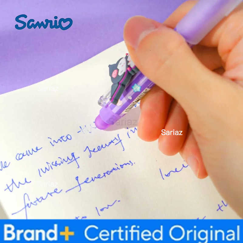 Sanrio Genuine Kuromi Melody 05Mm Blue Erasable Gel Pen Cute Cartoon Stationery Ballpoint Pen Teacher Office Supplies Girl Gift H251231