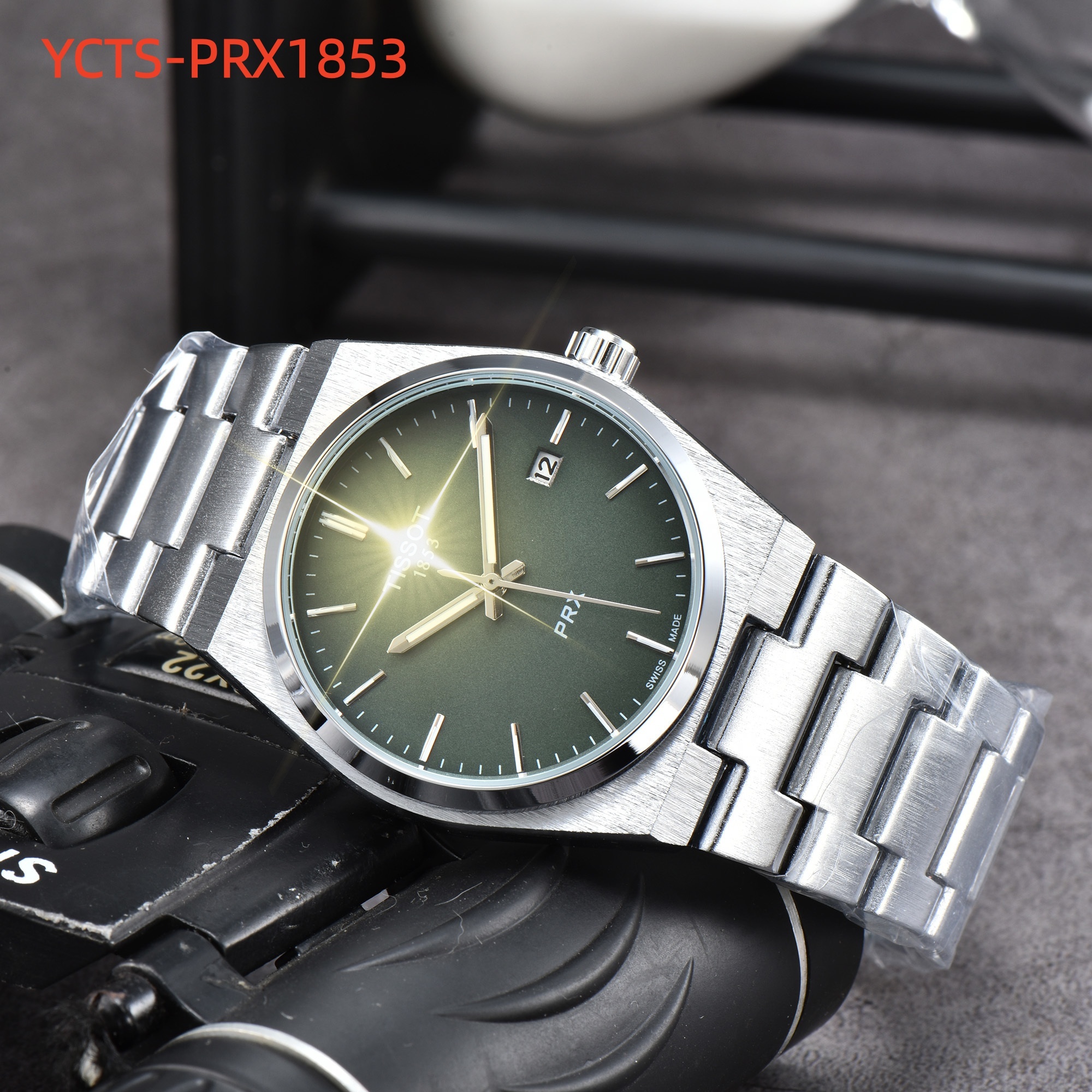 2026 Brand New Men 1853Tissity Series wristwatches Men's Automatic Mechanical watches women Luxury Watch Brown Dial Rose Gold Stainless Strap PRX 77