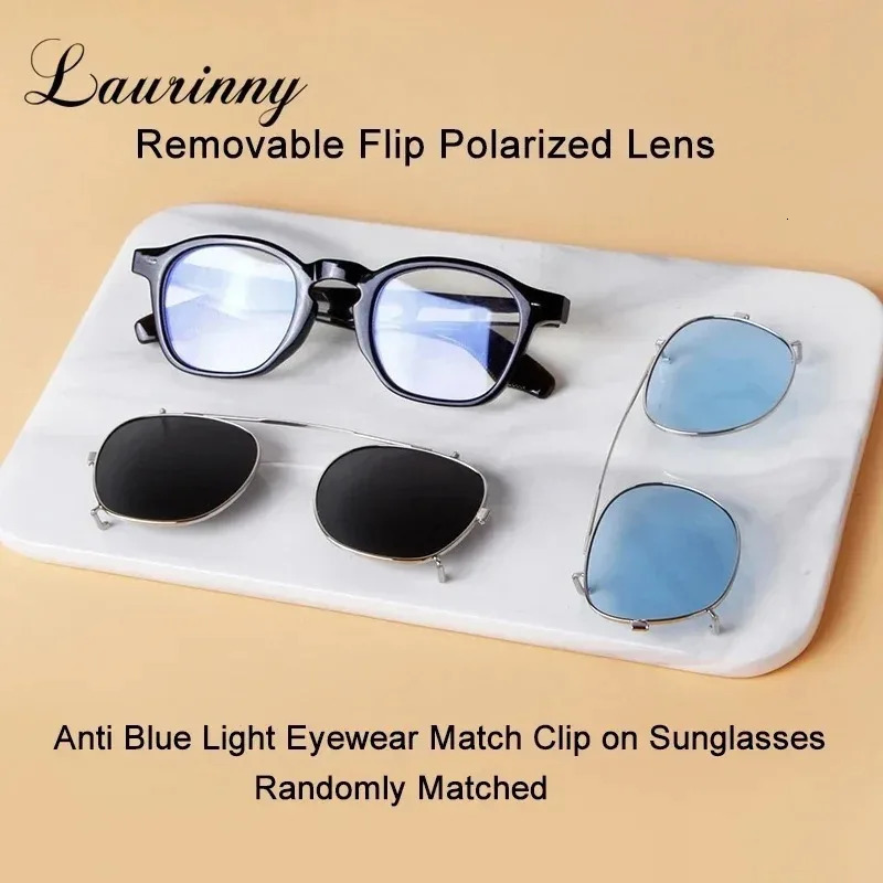 Vintage Rivet Steampunk Clip on Sunglasse Round Removable Flip Up Polarized Lens Shades Men Sun Glasses UV 251230