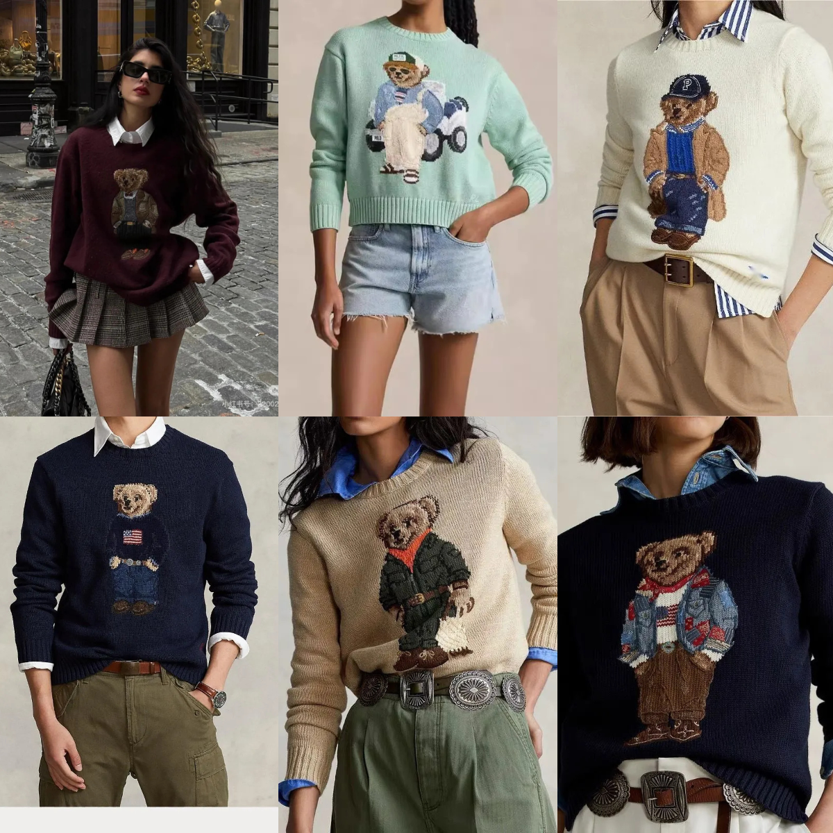 sweater designer women designer clothes women bear sweater autumn and winter new top teddy bear embroidered knitted sweater Fashion trend cartoon women sweater