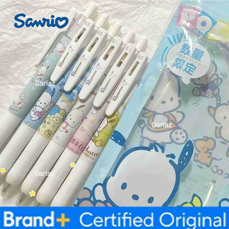 Sanrio 6Pcs/Pack Kawaii Pochacco Gel Pens Cute Cartoon Retractable Pens for Writing Journal Office Supplies H251231