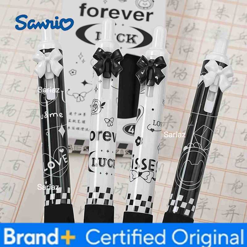 Sanrio Lucky Bow Retractable Gel Pen - Cute Charming Ballet Style High-Quality Neutral Pen Black White Ballet-Themed Pen for S H251231