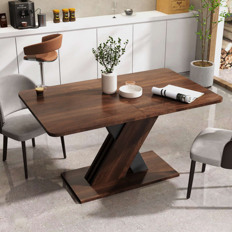 Modern Multifunctional Extendable Dining Table with Outlet Space Saving Expanding Table Storage for Party Weddings Meetings Celebrations Dining Room F