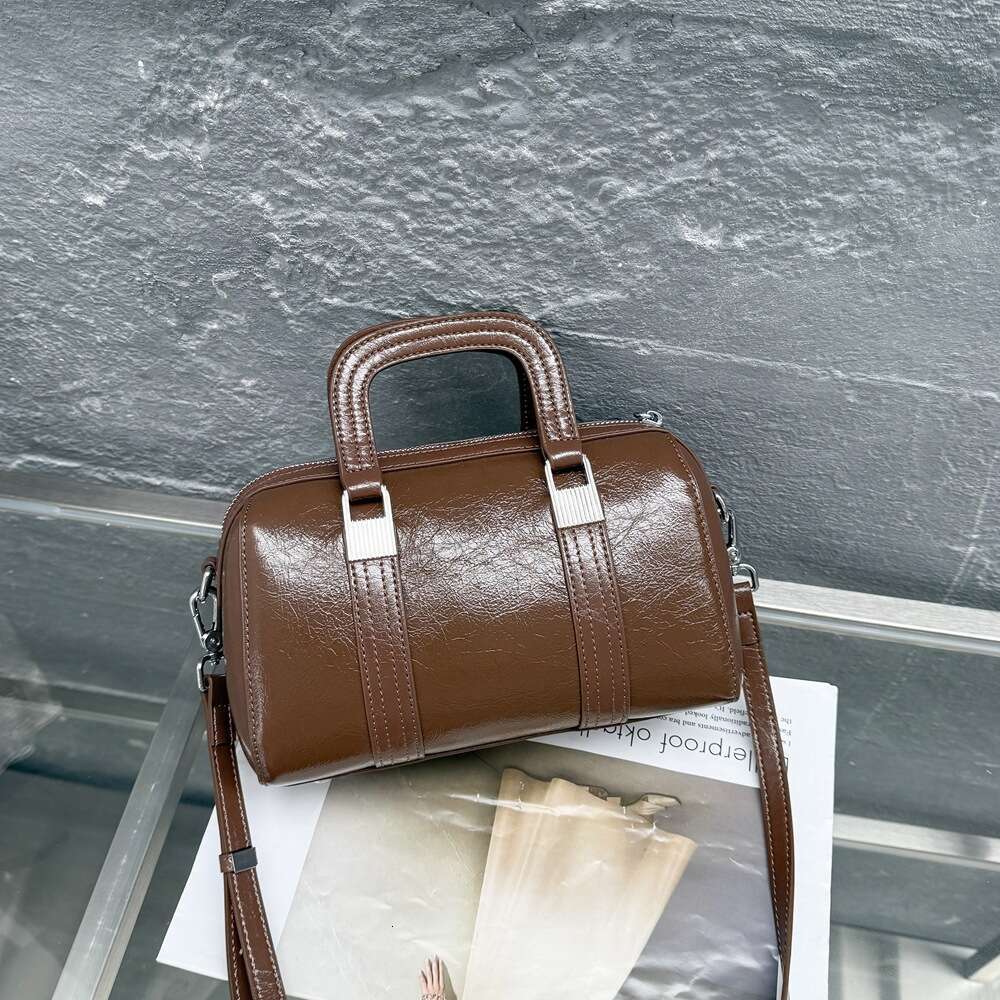 Luxury shoulder bag handbag Hobo large capacity Boston bag crossbody bag top layer cowhide explosive pattern women's bag simple leather SENYY