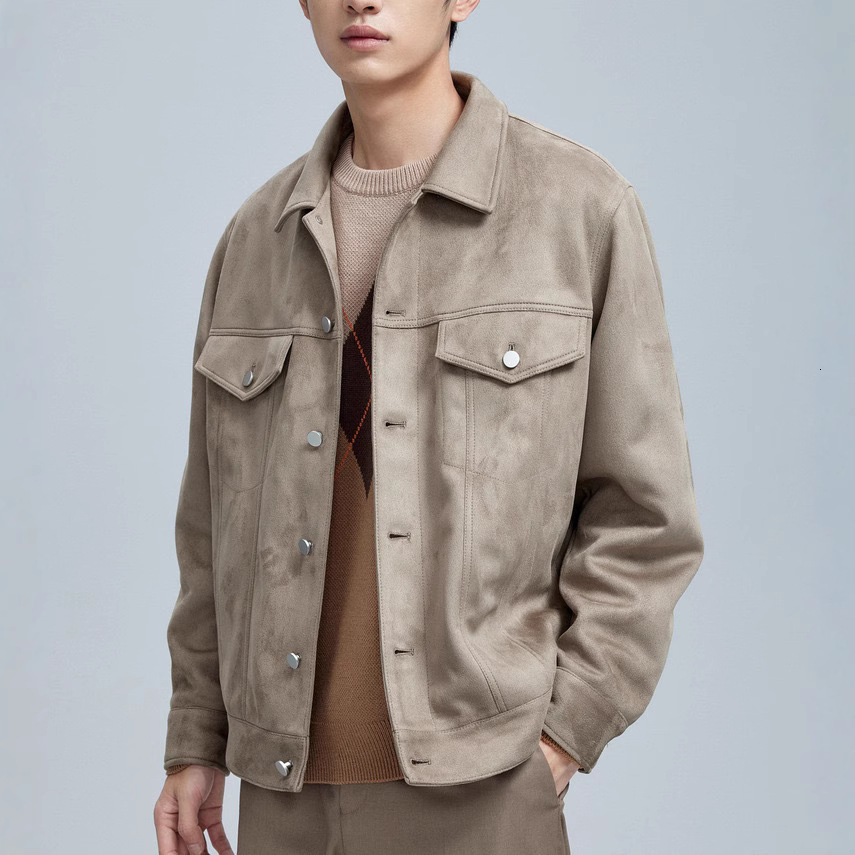 RARF Men 2024 Mens Spring and Autumn Suede Texture Effect Jacket Top 241009