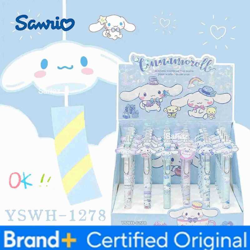 Sanrio 6/36pcs Cinnamon Patch Gel Pen Cute Cartoon 05 Black Press Pen Student Stationery Gift H251231