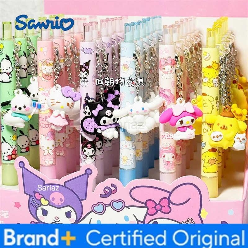 Sanrio 36pcs Kawaii Kuromi Melody Pendant Gel Pen Cute 05mm Black Ink Neutral Pens Office School Supplies Stationery H251231