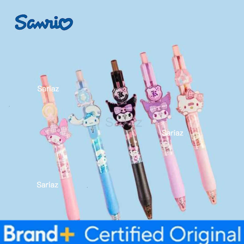 Sanrio 15/30 Kawaii Melody Kuromi Cinnamoroll Kitty Press Gel Pen Cute 05mm Black Ink Neutral Pens Office School Supplies H251231