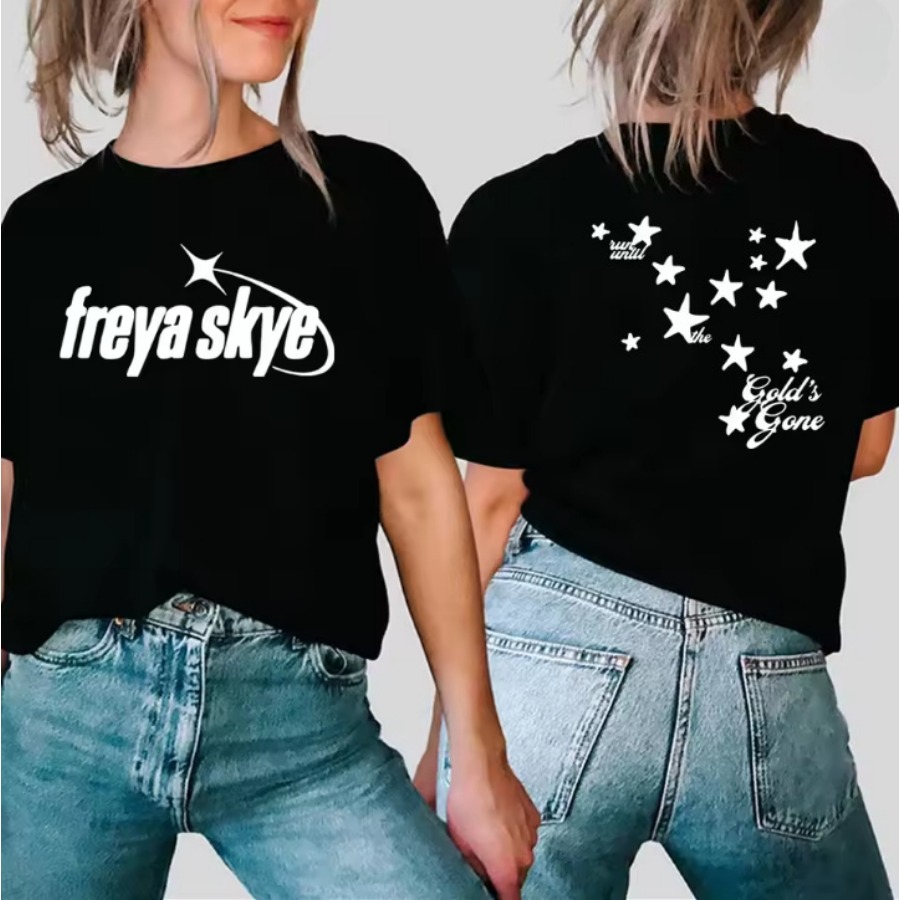 Freya Skye Merch Golds Gone Oversized T Shirt Women Men 100% Cotton Crewneck Short Sleeve Funny Tshirt Graphic Tees Streetwear