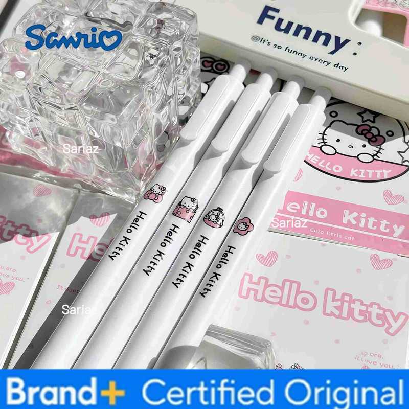 Sanrio 4Pcs/Set Hello Kitty Kawaii Gel Pens High - Value Cute Design Press - Type Writing Pens H251231