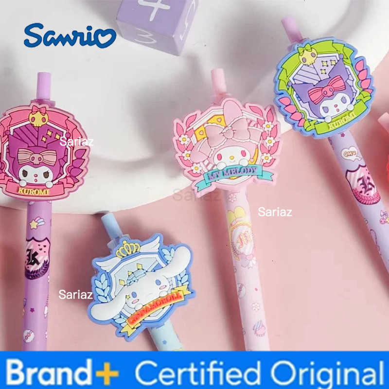Sanrio 1/5pcs Gel Pens for Student Stationery Cartoon Hello Kitty Kuromi Cinnamoroll Melody Press Writing Pen School Supplies H251231
