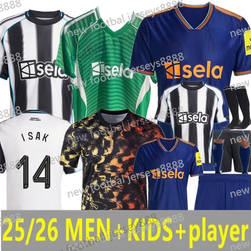 NEW 25 26 L.MILEY TONALI BRUNO G. Soccer Jerseys ISAK JOELINTON TRIPPIER GORDON SCHAR NUFC 2025 Football Shirt BURN winners top Men Kids kit sets Fans player vision