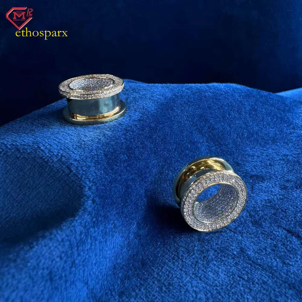 High quality hollow circular S sier gold-plated earrings made of silica