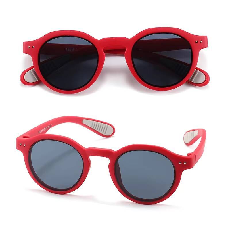 New Kids Round Polarized Sunglasses Silicone Flexible Safety Children Glasses 3-12 Years Boys Girls Baby Eyewear UV400 ddmyshoesvip Z260305