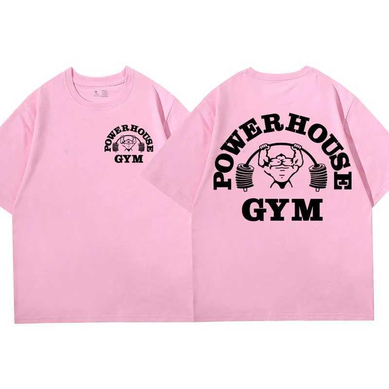Powerhouse Gym Graphic T-shirt Men Women Clothes Funny Oversized Short Sleeve Tee Shirts Harajuku Geek Fitness Vintage T Shirt z250701S3NP