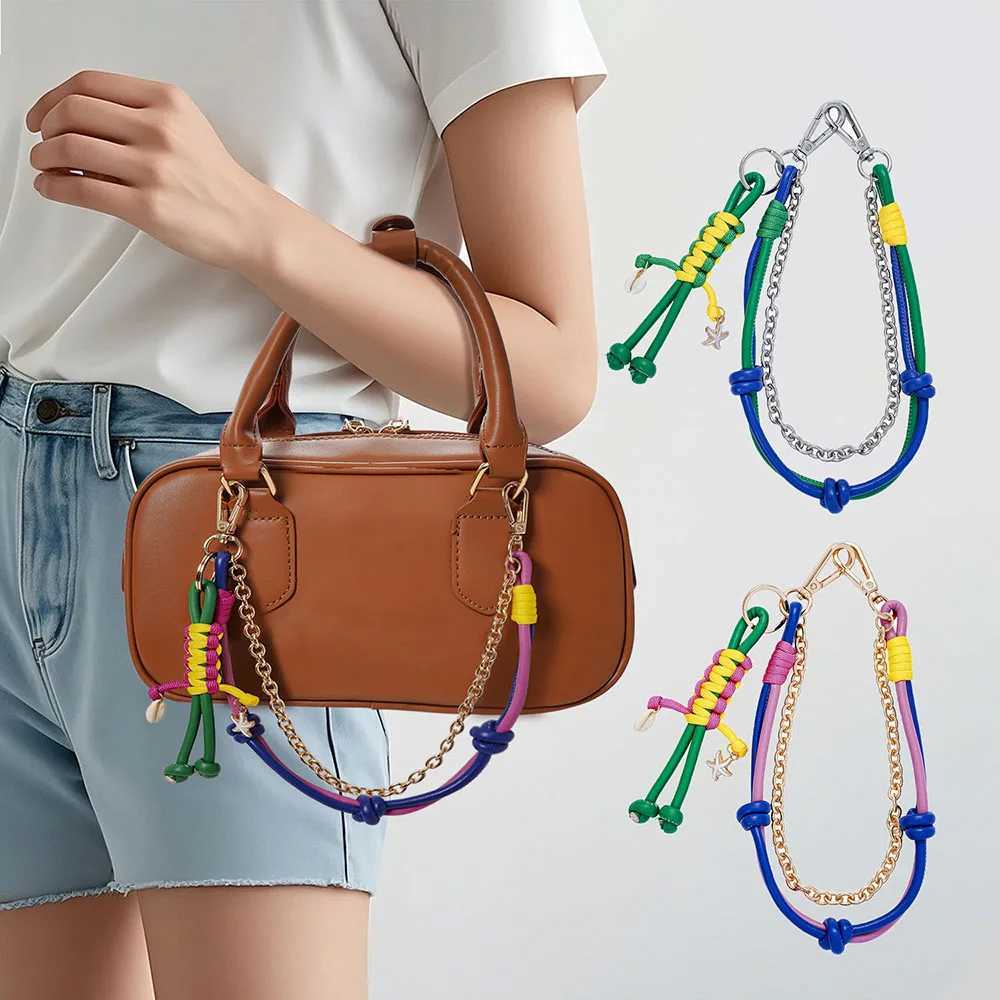 Y2k Bag Pendant Woven Ropes Keychain Baseball Cover Love Hanging Buckle Phe Ornament Hand Pendant Bag Accessories Y250701