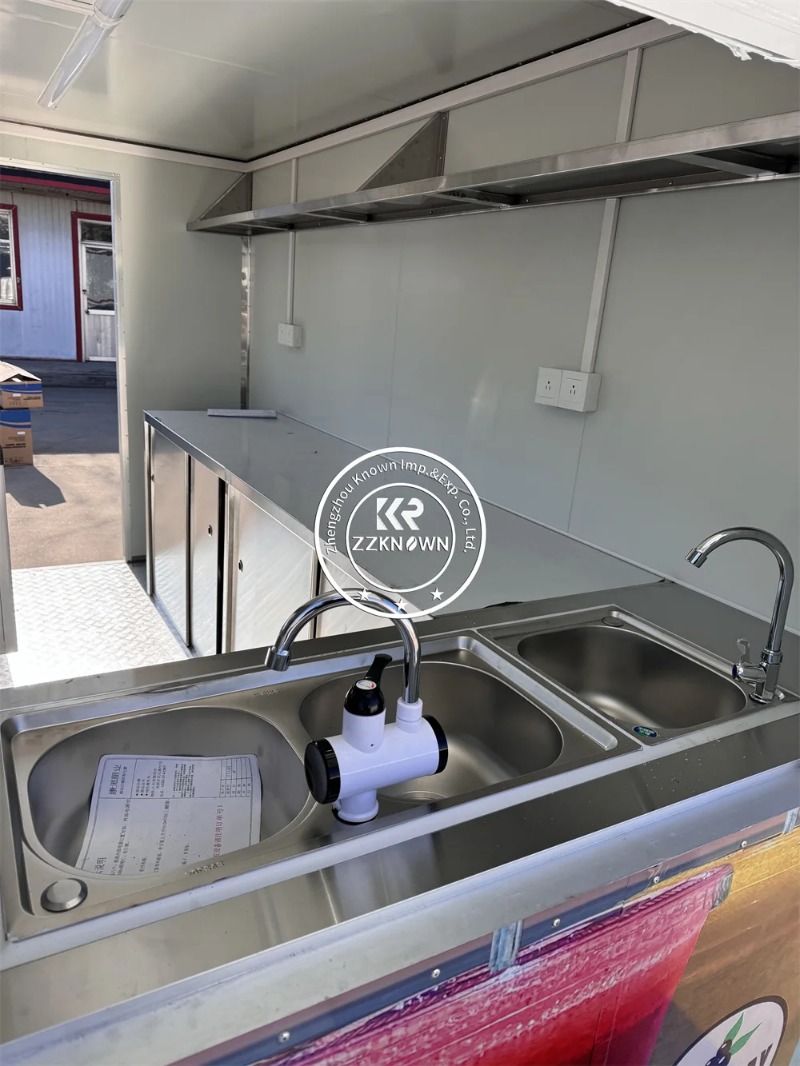 Fast Food Trailer Pizza Snack Cart Street Restaurant Catering Trailer Fully Equipped Concession Food Truck Mobile Ice Cream Cart