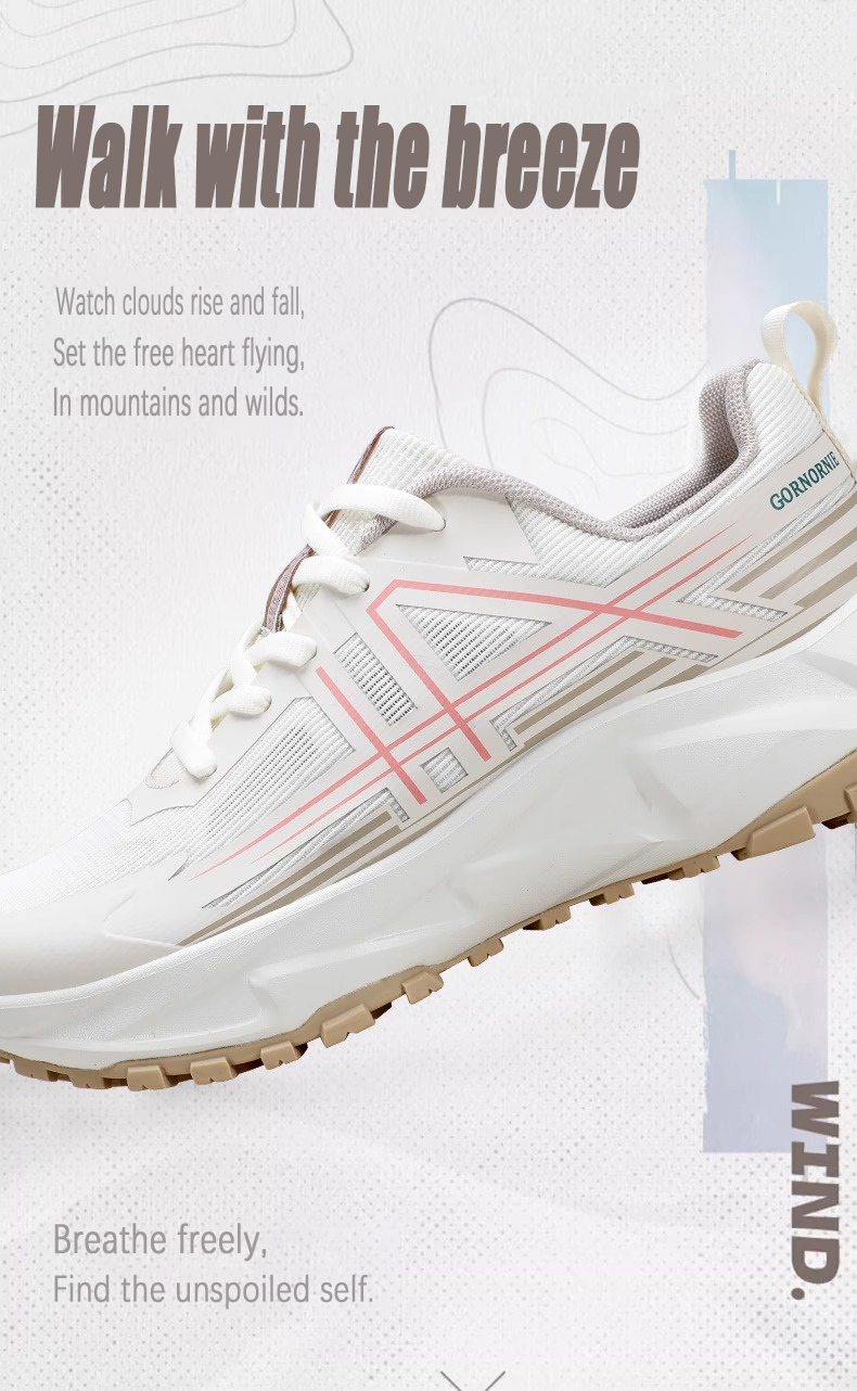 Outdoor leisure dad 2025 new mesh breathable anti-skid shock-absorbing hiking running shoes for men