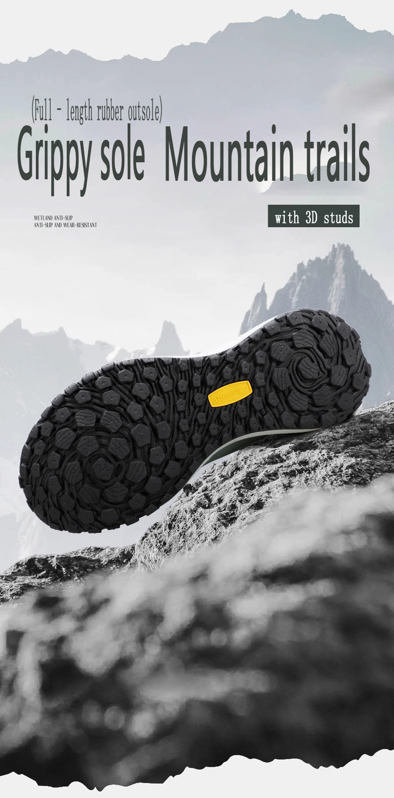 Men's and women's casual mountaineering couple's same style anti-skid hiking outdoor running shoes; cross-country.