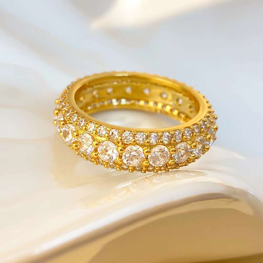 Mens Luxury 925 Sterling Silver Wedding Bands 14K Purity Whole White Zircon Gemstone Dainty Hip Hop Brilliant Cut for Weddings