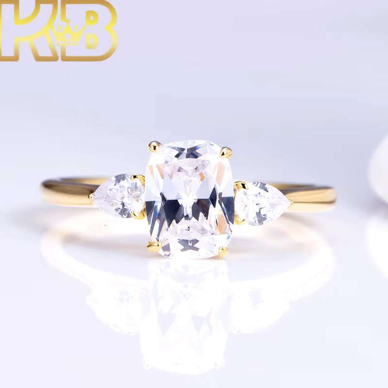 Lab Grown Diamond Vintage Style Ring 925 Silver IGI Certified Fancy Cut Solitaire Engagement Ring for Women Custom Design