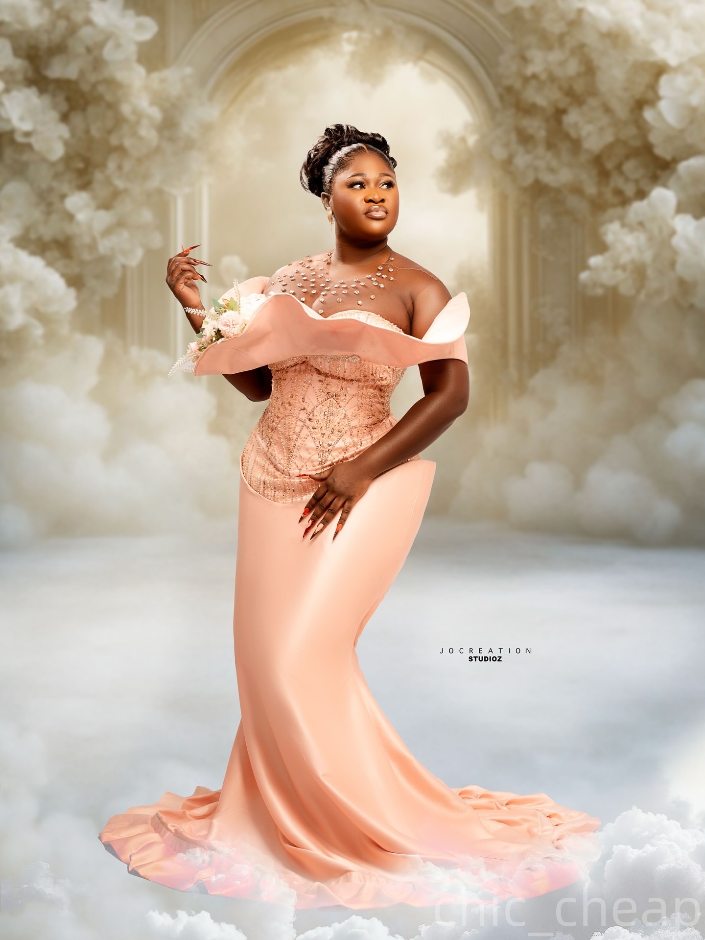Peach Mermaid Prom Dresses 2025 Crystals Sequined Two Pieces Satin Evening Formal Party Second Birthday Engagement Gowns Plus Size Dress For Special O