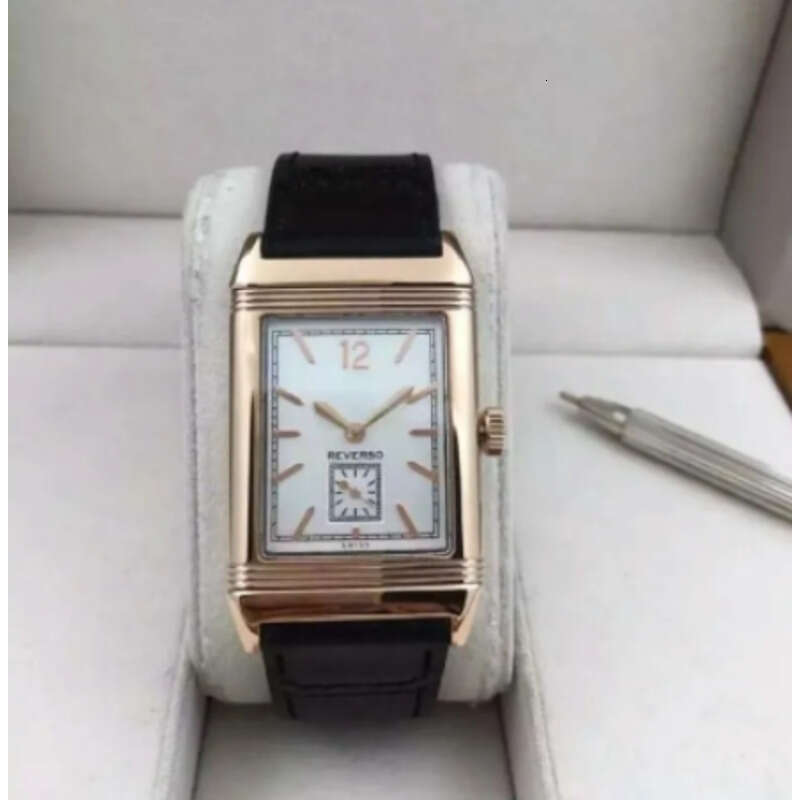 Thin 8.9mm size 28x46mm 713842J hand winding mechanical movement man mens MEN WATCH SAPPHIRE WATERPROOF Reverso WRISTWATCH business two side watcj8hes