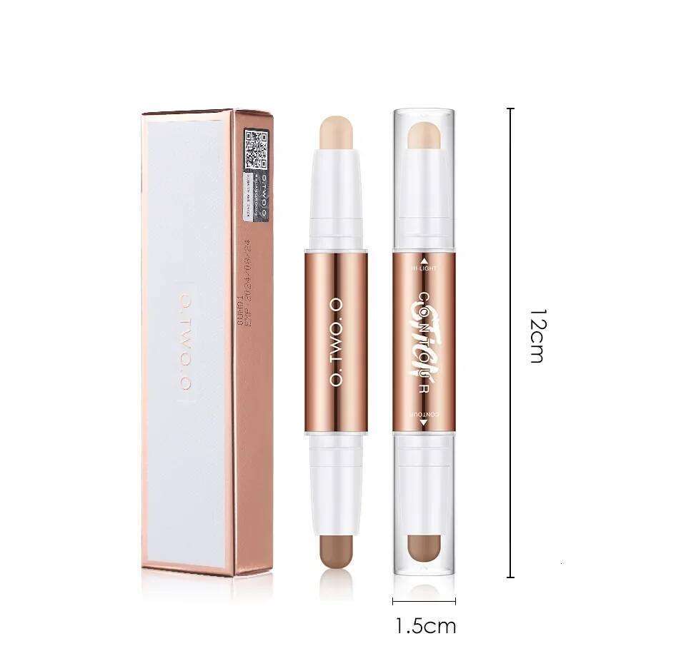 O.TWO.O Double-Headed Contour Stick Waterproof Matte Highlighter Concealer Clavicle Shadow 3D Face Highlighting Makeup Pen X250701