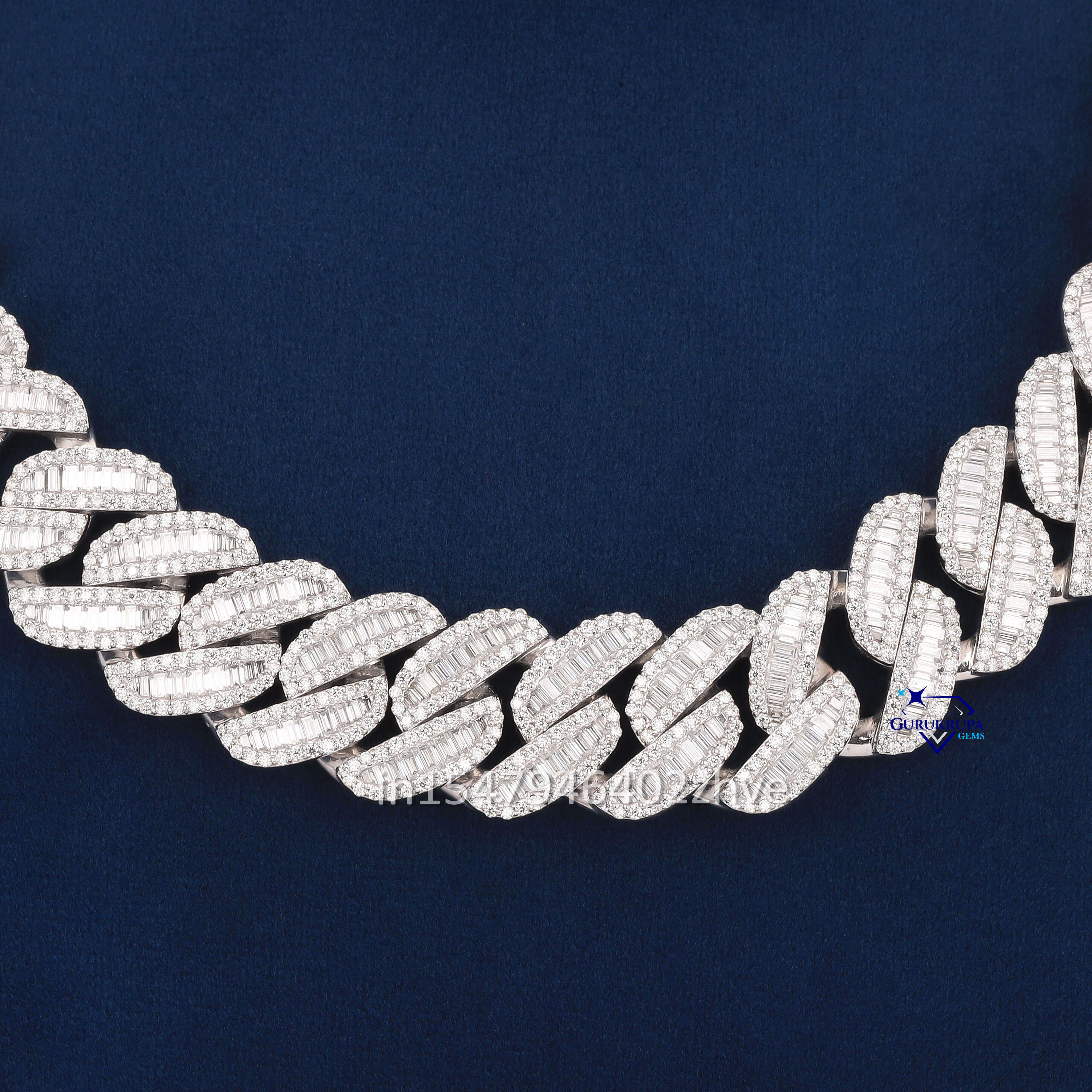 RTS Custom Design Expensive 925 Sterling Silver Moissanite Diamond Hip Hop Cuban Link Chain Iced Jewelry for Women men