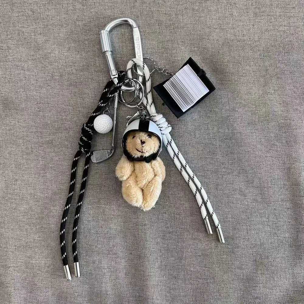 Y2k Bag Pendant Woven Ropes Keychain Baseball Cover Love Hanging Buckle Phe Ornament Hand Pendant Bag Accessories Y250701