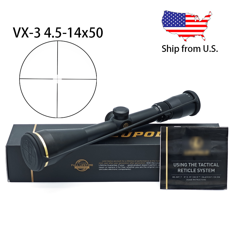 Tactical VX-3 4.5-14X50 Long Range Scope 1/10 MIL Parallax Optics Hunting Fully Multi Coated Riflescope Magnification Adjustment Aluminum Alloy
