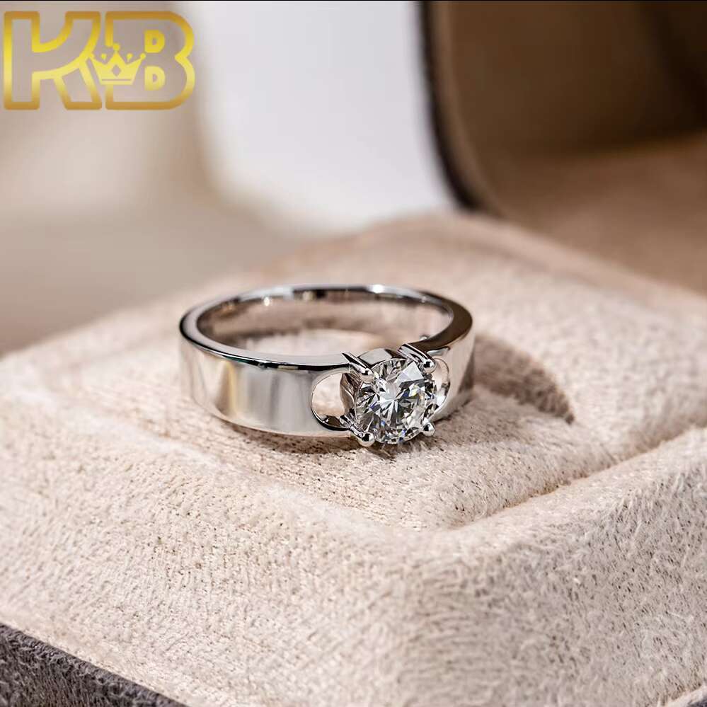 IGI Certified HPHT CVD Lab Grown Round Cut Diamond 1 Carats 925 Silver Jewelry Engagement Wedding Ring for Women