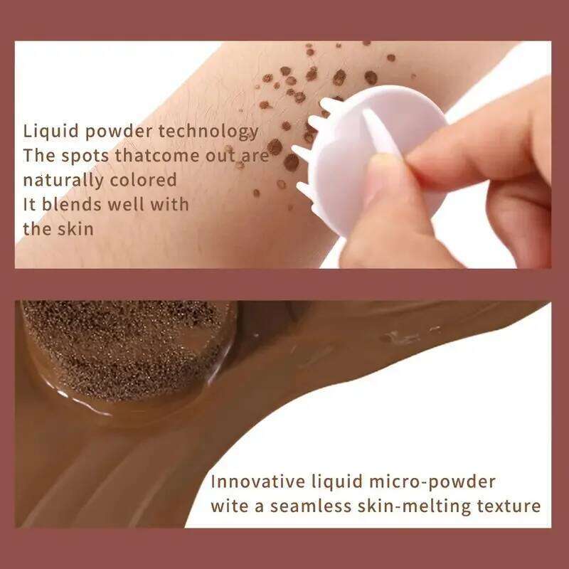 Bionic Vivid Pen, Soft Brown Stamp Air Cushion Freckle Removal Makeup Waterproof Spot Dot Facial Body Painting Pen X250701