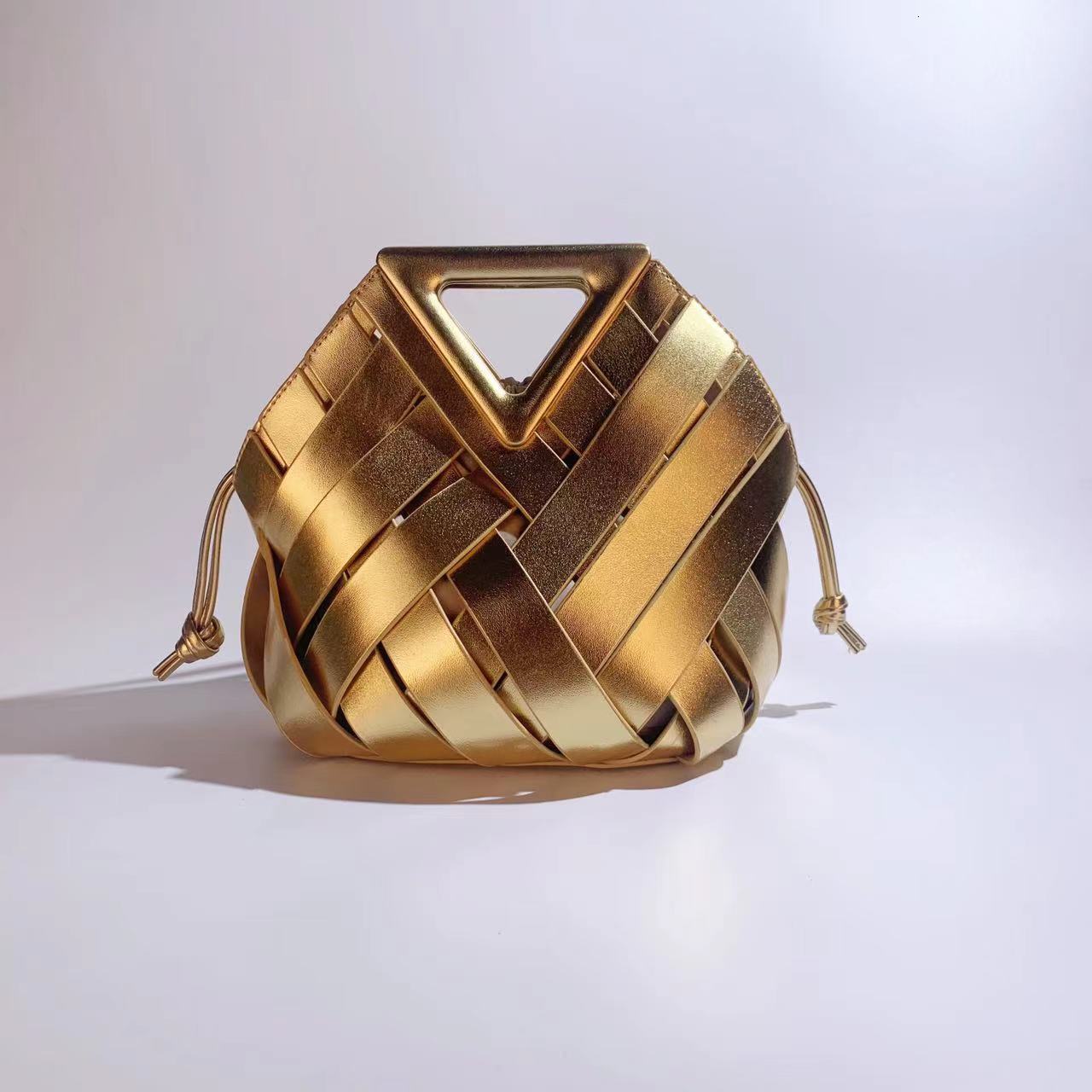 New Hollowed Out Woven Handbag Free Shipping Designer Leather Shoulder Crossbody Bag Fashionable And Luxurious Mother And Child Bag