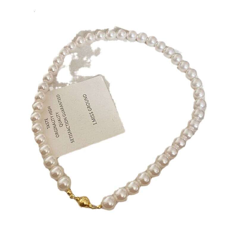 DHCollections Elegant Multi Size Imitation Pearl Necklace Layered Beaded Chain Statement Jewelry for Women and Men