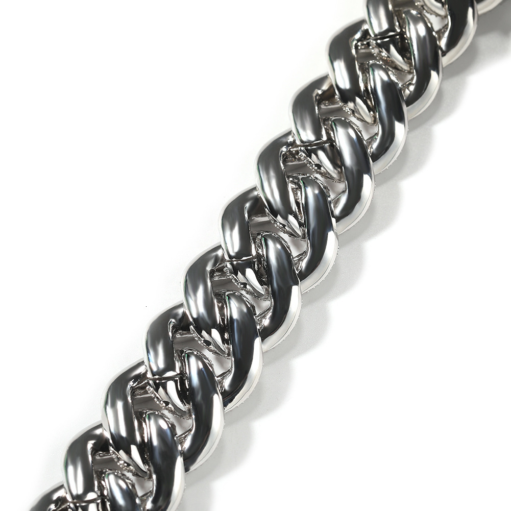 High-End Jewelry 24mm Cuban Link Chain Hip Hop 18K Gold Plated Men Designer Necklace Sweater Chain Iced Out
