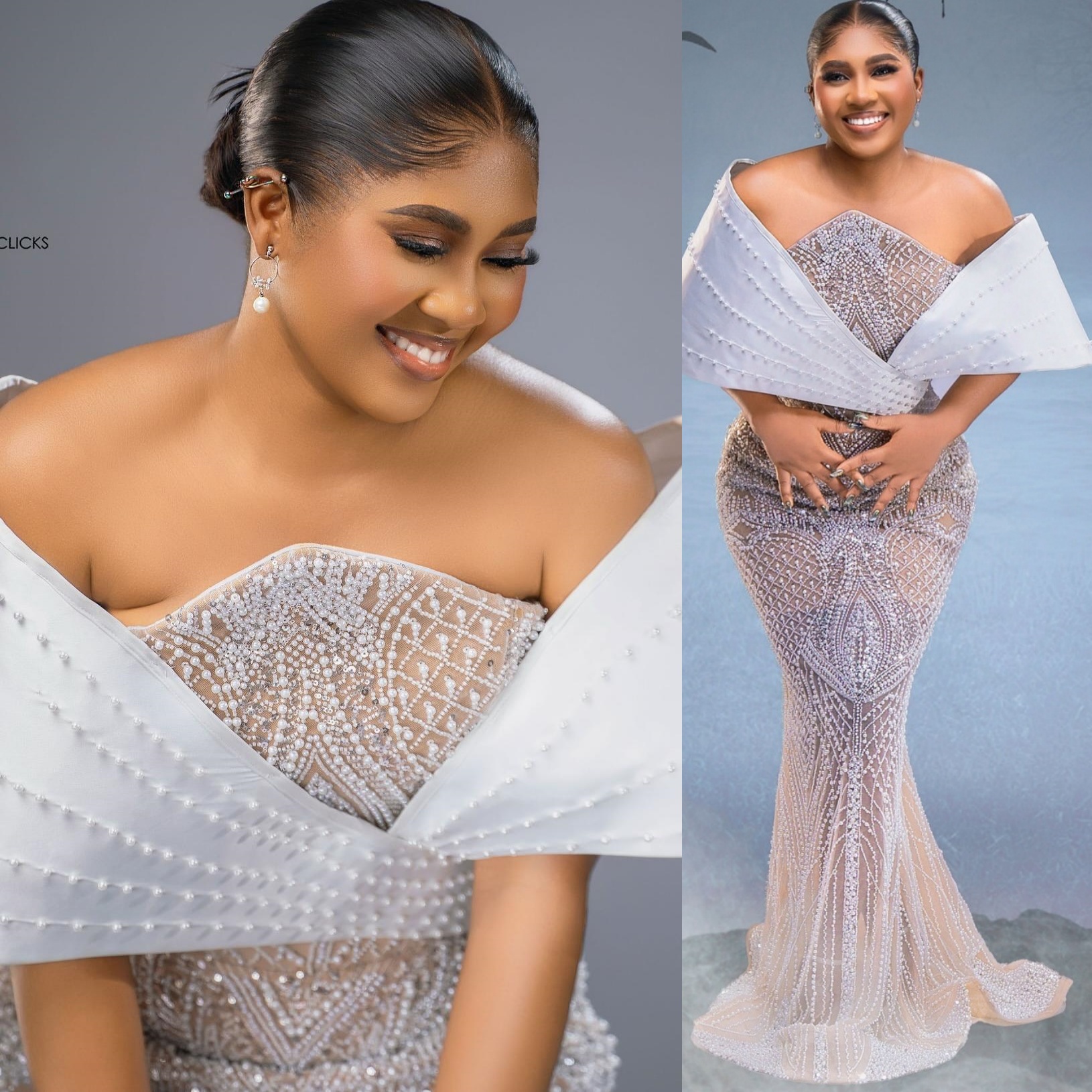 Sirène robes de bal ivory 2025 Illusion perled paillette élégante soirée formelle deuxième robes de fiançailles d'anniversaire plus robe de taill