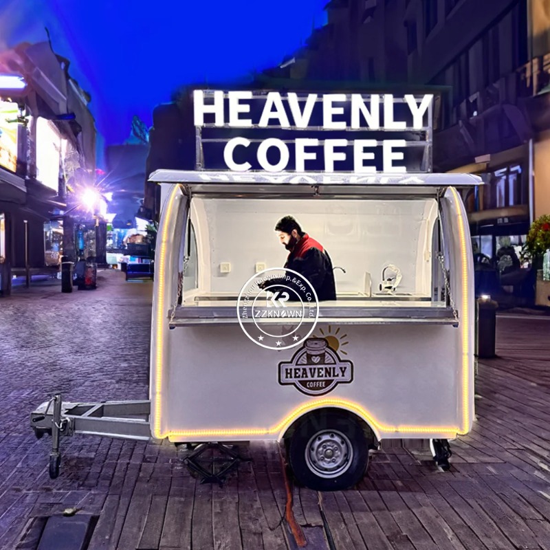 Hot Dog Cart Mobile Fast Food Truck Street Snack Pizza Kiosk Concession Coffee Ice Cream Food Trailer With Catering Equipments