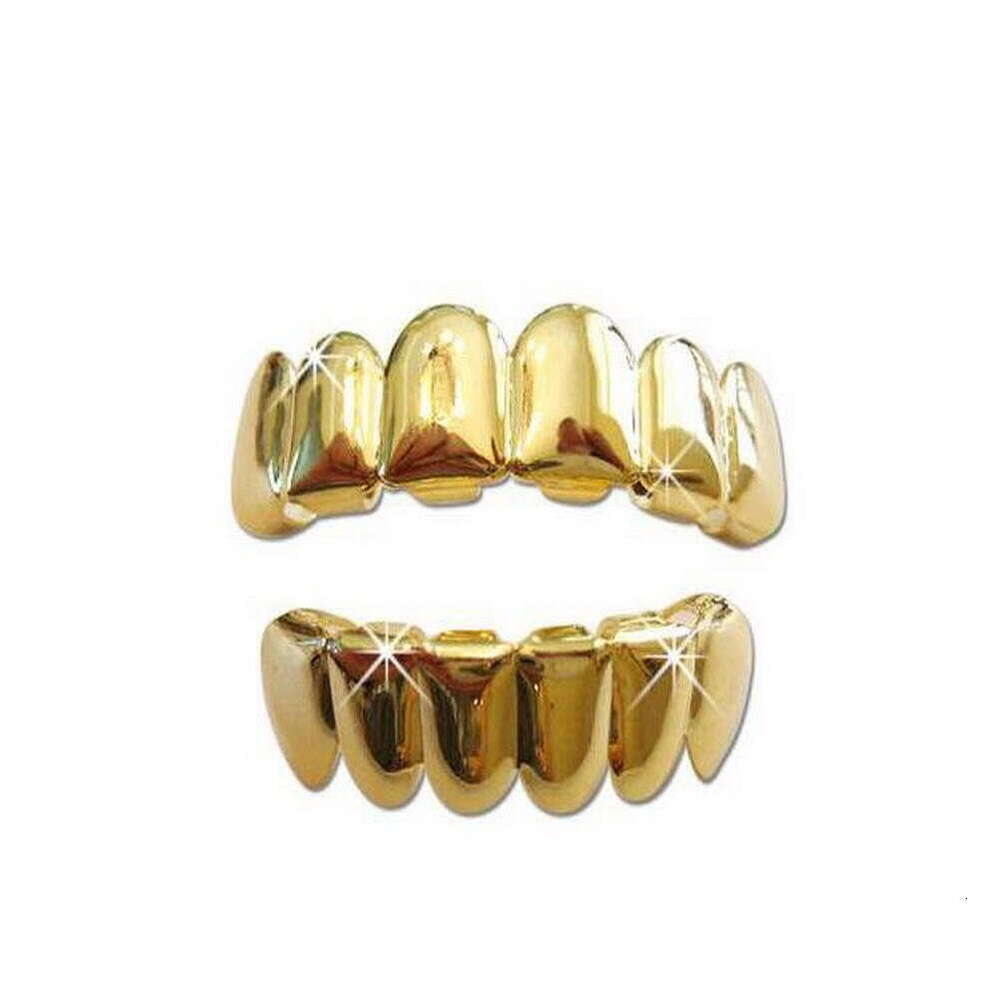 HIPHOP Hip Hop Grillz Real Gold Plated Teeth Jewelry