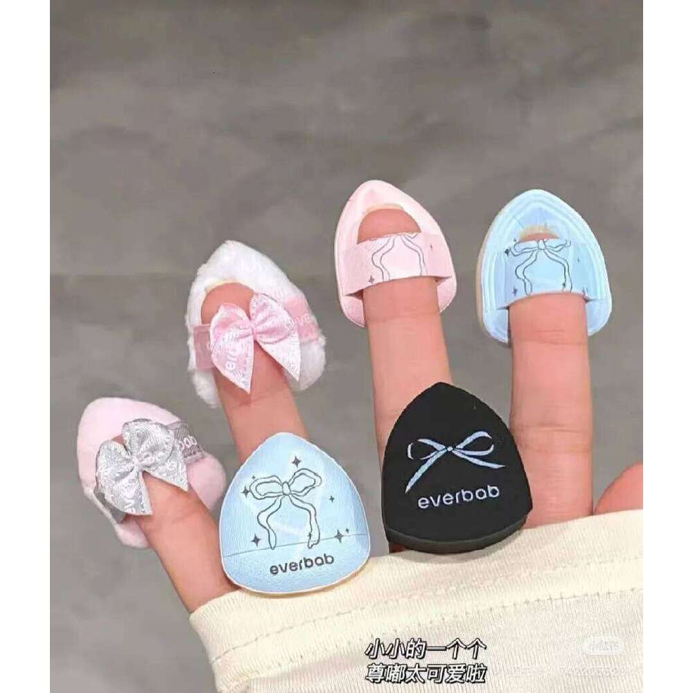 Everbab 6PCS Bow Series Mini Thumb Powder Set Little Finger Air Cushion Puff Concealer Blush Cute Makeup Tool X250701