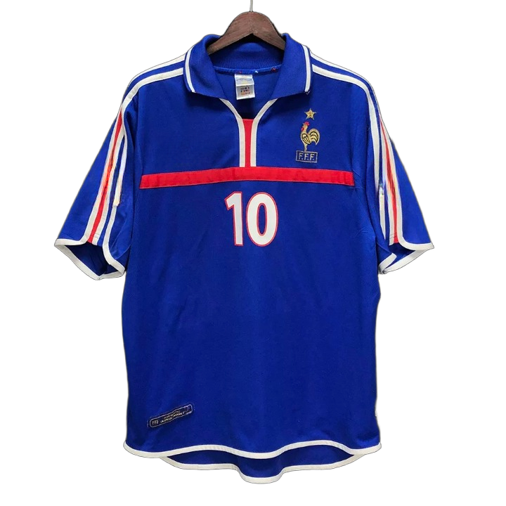 2000 Vintage French Jersey from Euro Championships - Classic Retro Sports Shirt No 10 Zidane