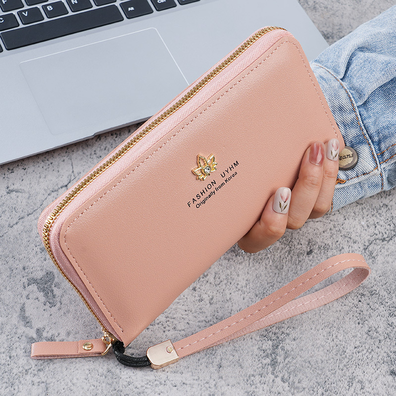 Women's New Designer Wallet Luxury Wallet Wallet Zipper Long Korean Phone Bag Large Capacity Fashion Mom Coin Purse