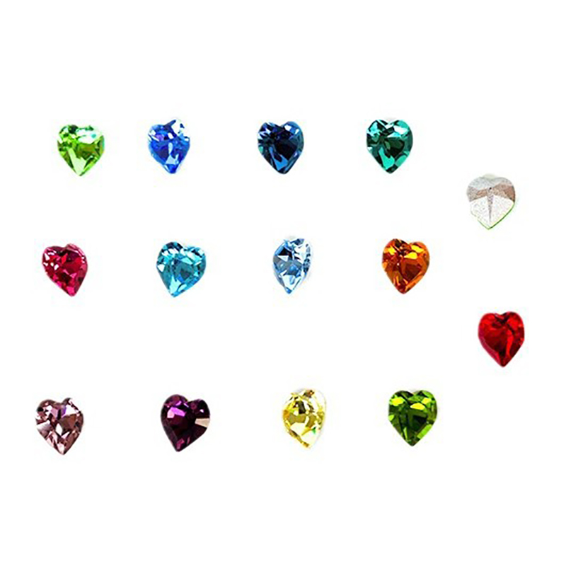 K9 pointed bottom Heart rhinestones nail rhinestone hair clip jewelry handmade DIY accessories