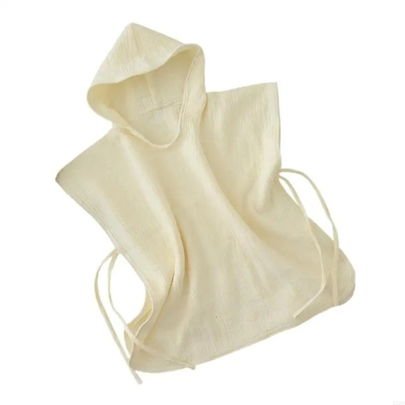 Childrens Beach Towel Hooded Cape Solid Color Beach Towel Wearable for Swim 250701