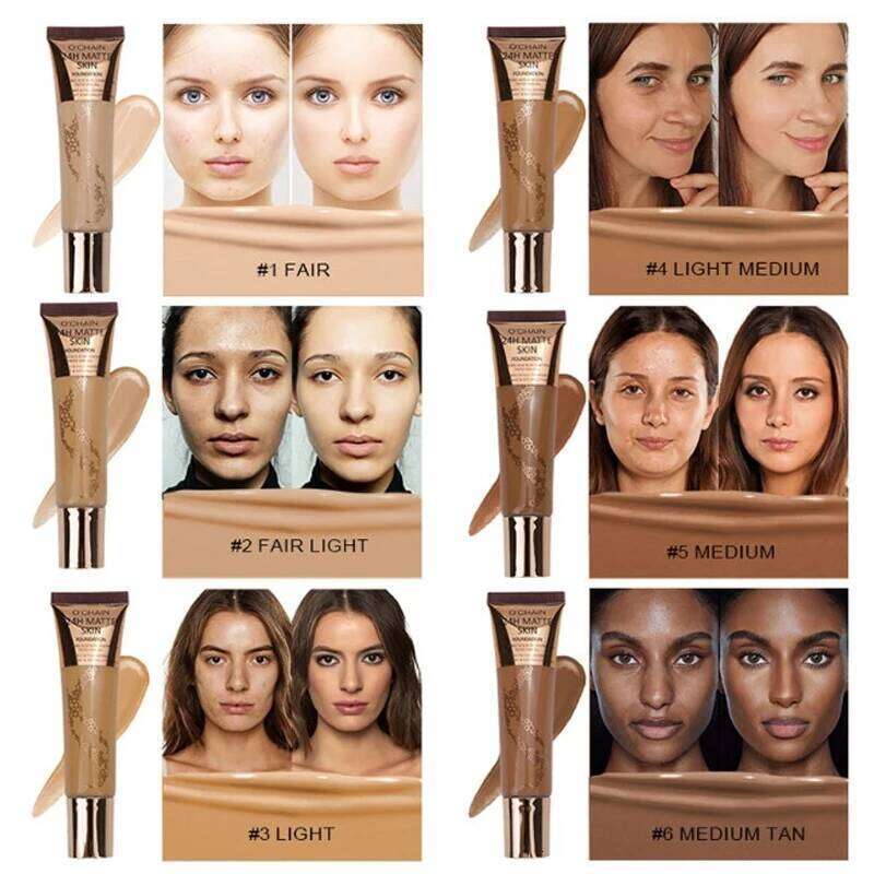 24 hour Matte Oil Control Liquid Foundation Perfect Coverage Skin Tone Enhancer Long-acting Forla Brightening Effect Concealer X25070