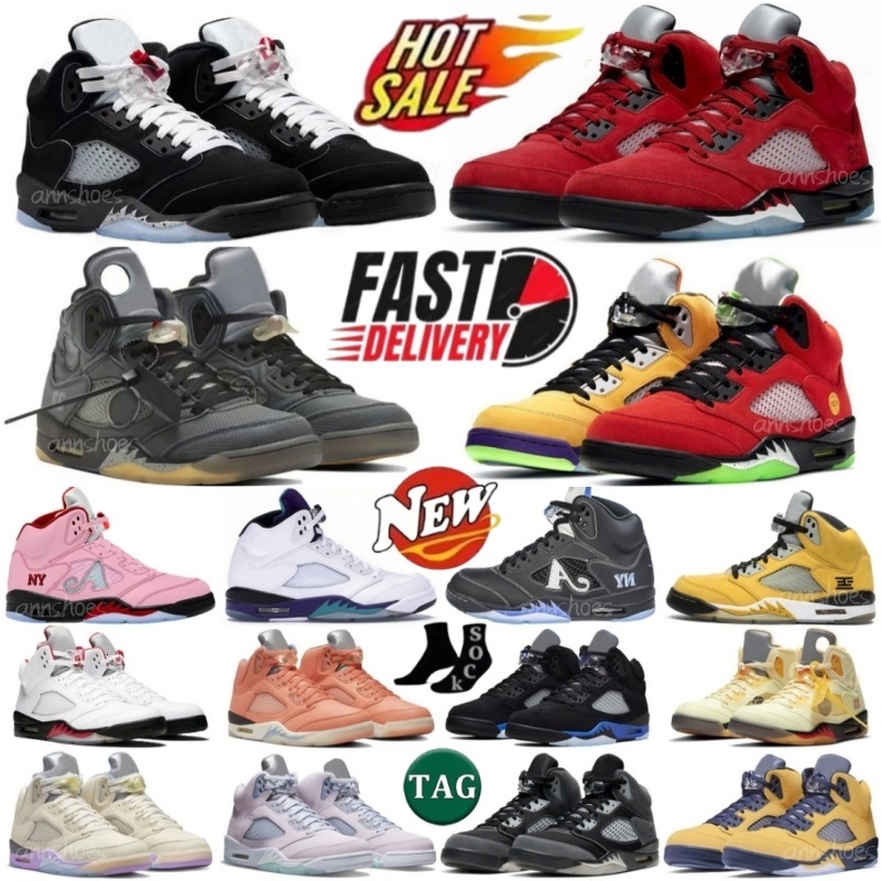 Designer Shoes 5s Basketball Shoes 5 Metallic Mens Trainers Fire Red Dark Racer Blue Raging Aqua Red Suede Jade Horizon Sail What The Easter Cement Women Men Sneakers